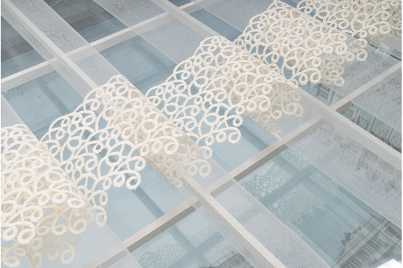 Тюль фатин з люрексом Octavia TFV-1044 молочний Тюль фатин з люрексом Octavia TFV-1044 молочний