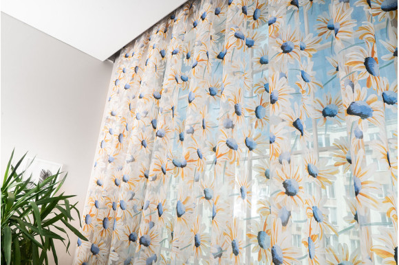 Тюль деворе Ромашка TD-1047