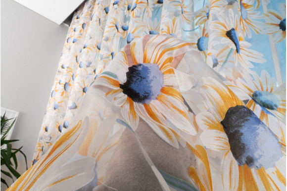 Тюль деворе Ромашка TD-1047