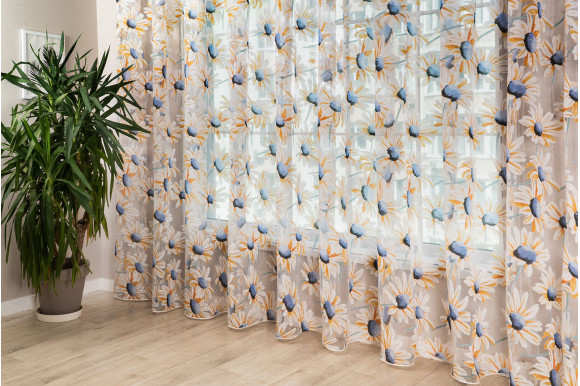 Тюль деворе Ромашка TD-1047