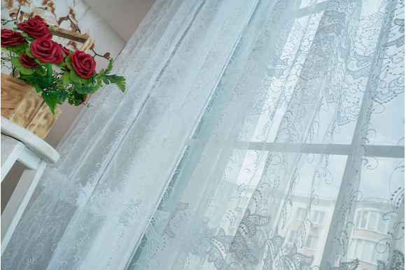 Тюль органза с вышивкой Belle OV-1185 Тюль органза с вышивкой Belle OV-1185