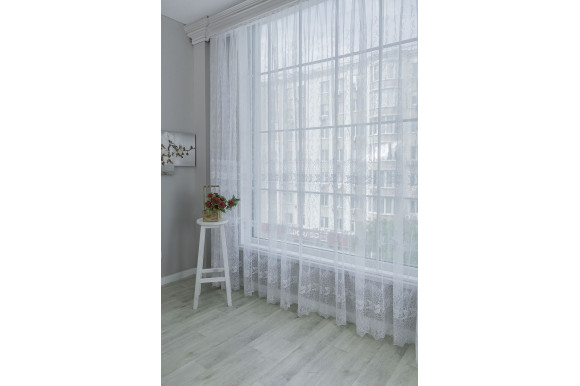 Тюль органза с вышивкой Belle OV-1185 Тюль органза с вышивкой Belle OV-1185