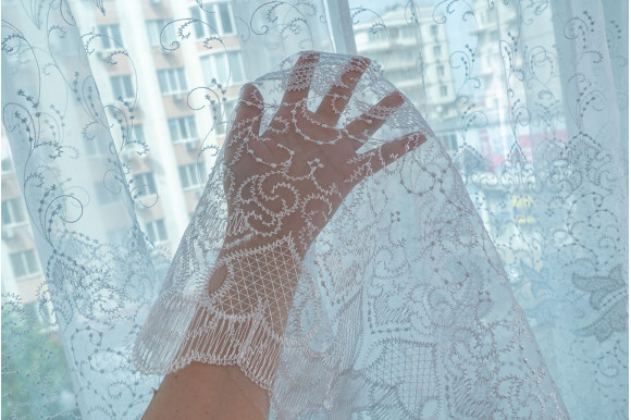 Тюль органза с вышивкой Belle OV-1185 Тюль органза с вышивкой Belle OV-1185