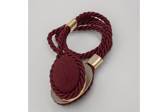 Магніт для штор Джут 7940 бордовий