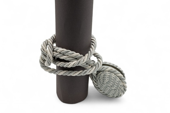 Магніт для штор Джут 7944 молочно-сірий