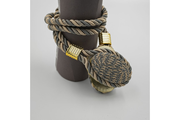 Магніт для штор Джут 7947 бежево-сірий