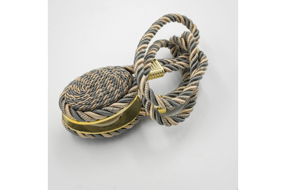 Магніт для штор Джут 7947 бежево-сірий