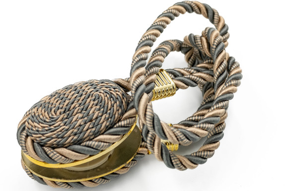 Магніт для штор Джут 7947 бежево-сірий