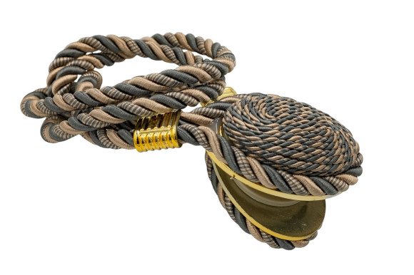 Магніт для штор Джут 7947 бежево-сірий