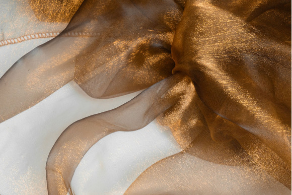 Тюль органза манка хамелеон коричнева Тюль органза манка хамелеон коричнева