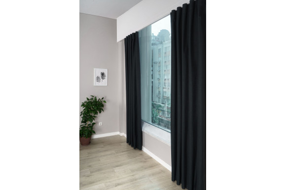 Шторы блэкаут 100% двухсторонний Wolly SBW-8459 графит Шторы блэкаут 100% двухсторонний Wolly SBW-8459 графит