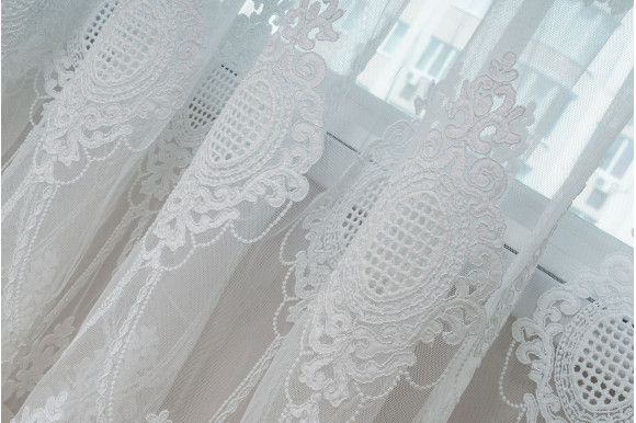 Тюль грек фатин с вышивкой Agila TFV-8475