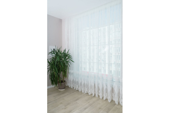 Тюль грек фатин с вышивкой Agila TFV-8475