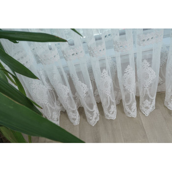 Тюль грек фатин с вышивкой Agila TFV-8475