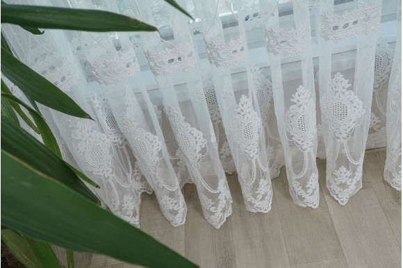 Тюль грек фатин с вышивкой Agila TFV-8475