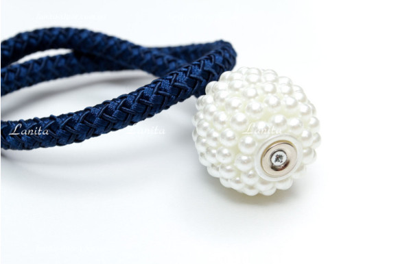 Магніт для штор Перли 8488 синій