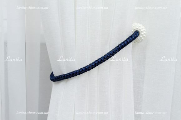 Магніт для штор Перли 8488 синій