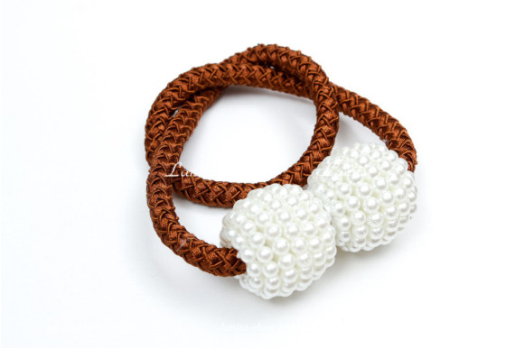 Магніт для штор Перли 8489 рудо-коричневий