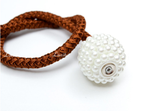 Магніт для штор Перли 8489 рудо-коричневий