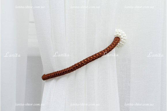 Магніт для штор Перли 8489 рудо-коричневий