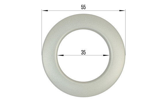 Люверс матовий сірий з двошаровою покраскою