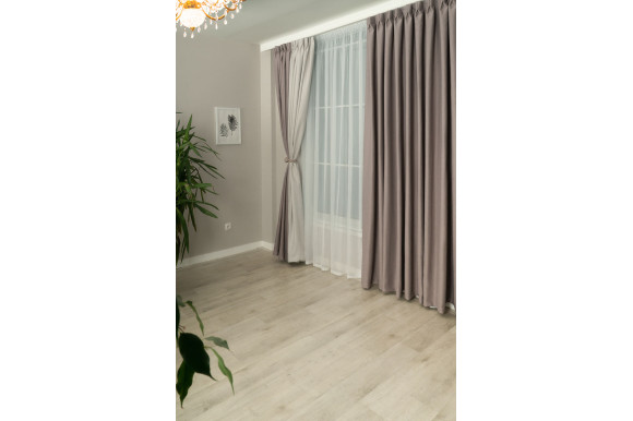 Штори блекаут Brion SB-8661 сіро-пісочний