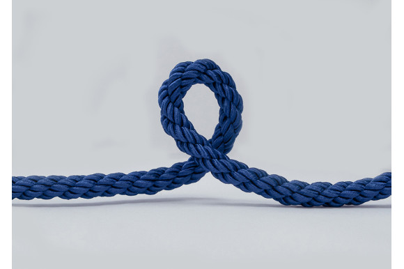 Шнур декоративный синий 6 мм