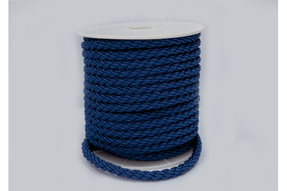 Шнур декоративный синий 6 мм