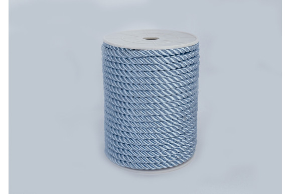 Шнур декоративный голубой 6 мм