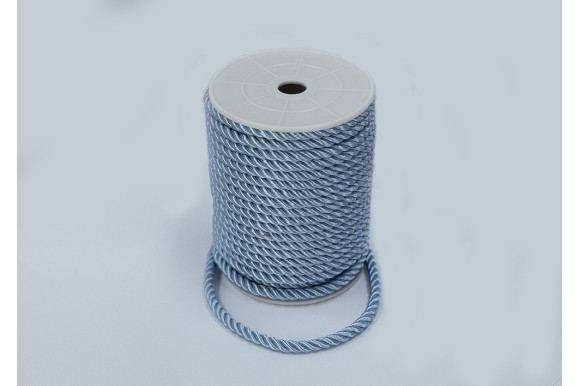 Шнур декоративный голубой 6 мм