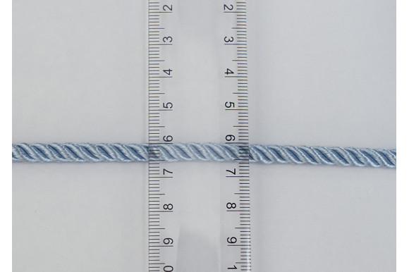 Шнур декоративный голубой 6 мм