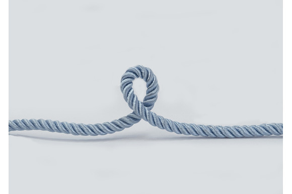 Шнур декоративный голубой 6 мм