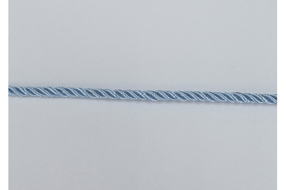 Шнур декоративный голубой 6 мм