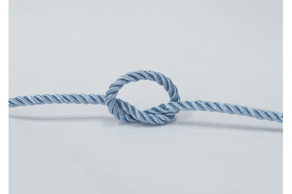 Шнур декоративный голубой 6 мм