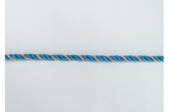 Шнур декоративный ярко-бирюзовый 5 мм
