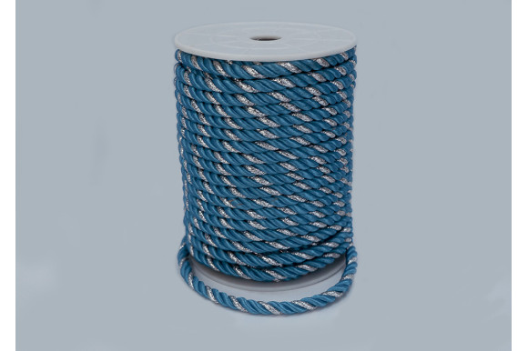 Шнур декоративный ярко-бирюзовый 5 мм