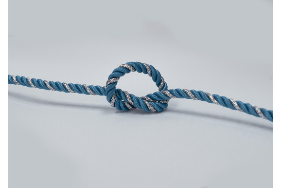 Шнур декоративный ярко-бирюзовый 5 мм