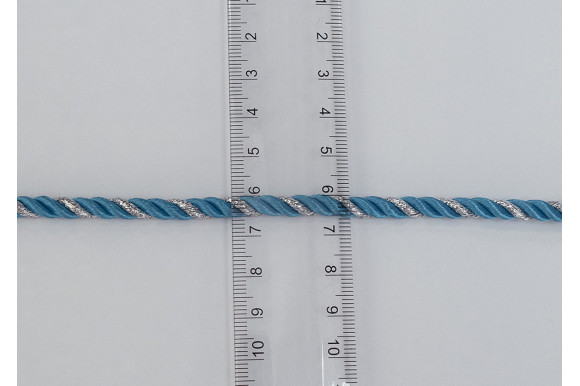 Шнур декоративный ярко-бирюзовый 5 мм