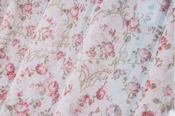 Тюль батист Прованс TB-8779 червоний