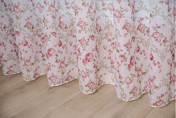 Тюль батист Прованс TB-8779 червоний