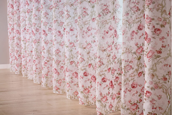 Тюль батист Прованс TB-8779 червоний