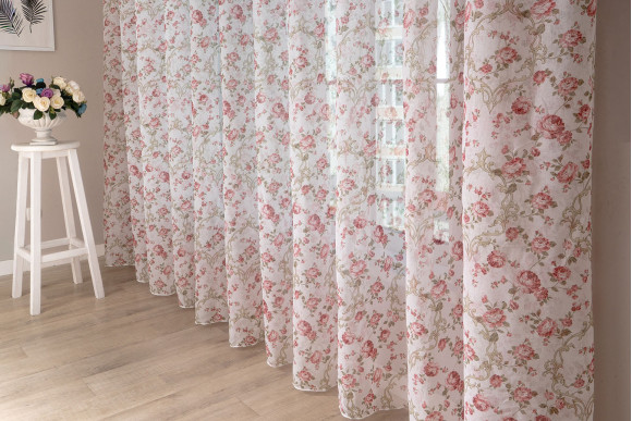 Тюль батист Прованс TB-8779 червоний