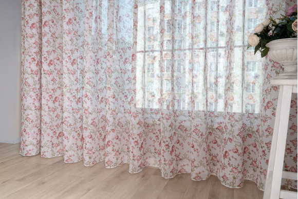 Тюль батист Прованс TB-8779 червоний