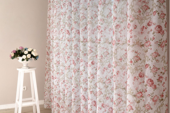 Тюль батист Прованс TB-8779 червоний