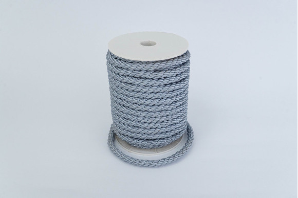 Шнур декоративний сірий 8 мм