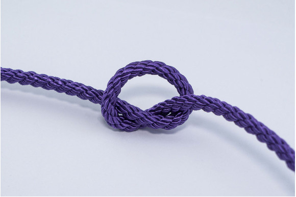 Шнур декоративний фіолетовий 8 мм