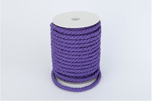 Шнур декоративний фіолетовий 8 мм