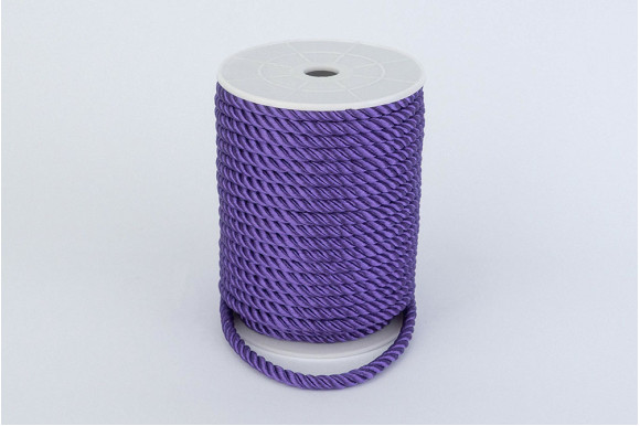 Шнур декоративный фиолетовый 6 мм