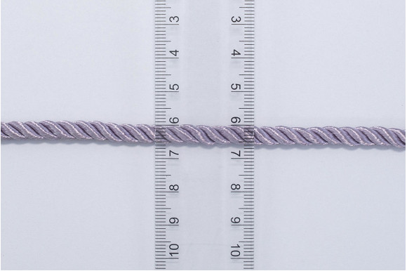 Шнур декоративный пепельно-сиреневый 6 мм