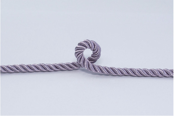 Шнур декоративный пепельно-сиреневый 6 мм